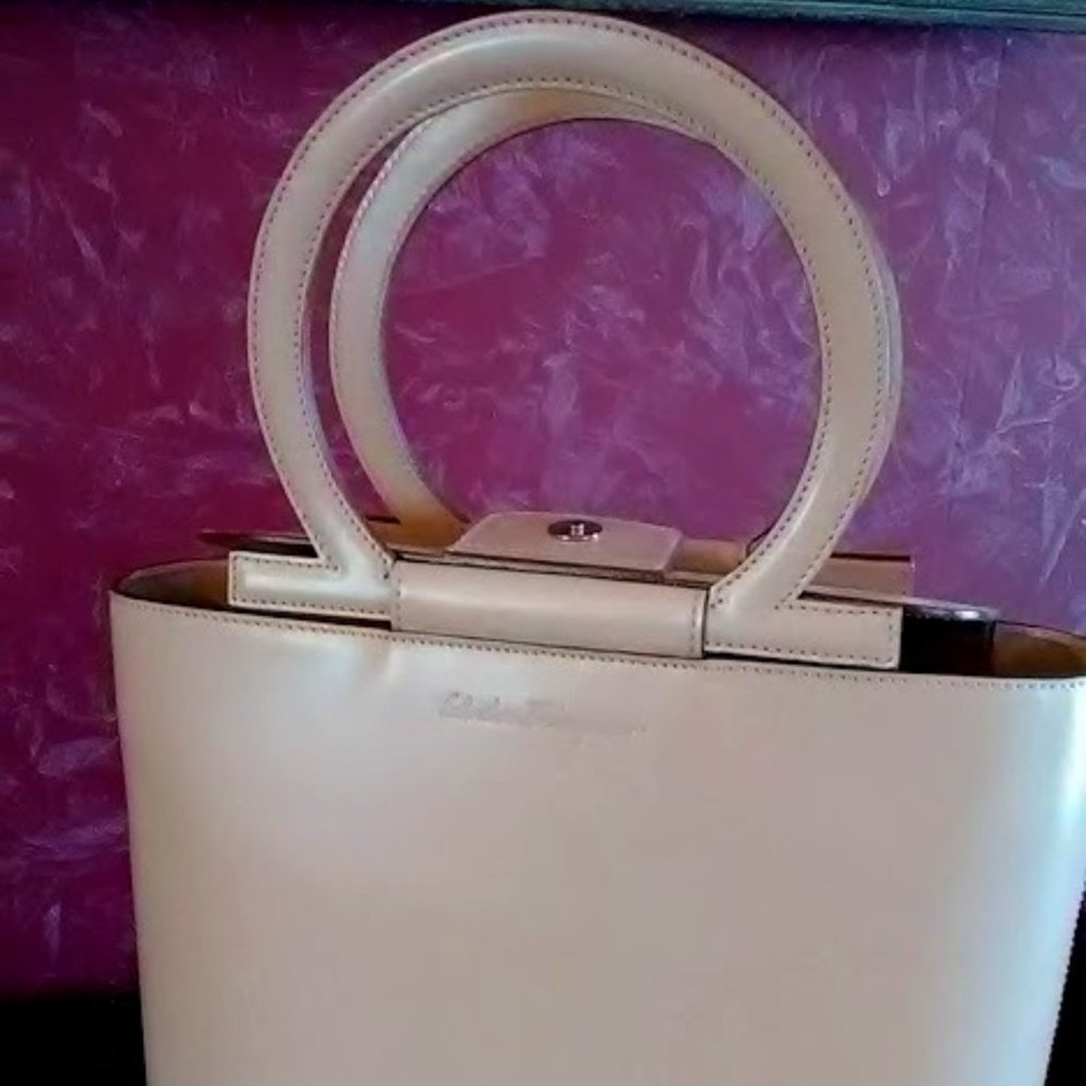 Salvatore Ferragamo Salmon / Pale Pink Leather Handbag